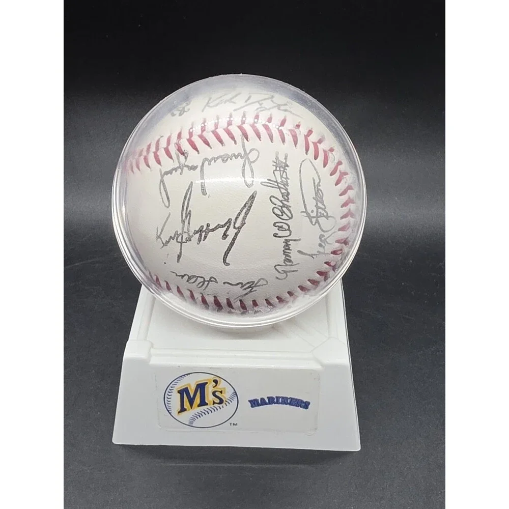1992 FACSIMILE SIGNED SEATTLE MARINERS TEAM SIGNED BASEBALL KEN GRIFFEY JR NIB